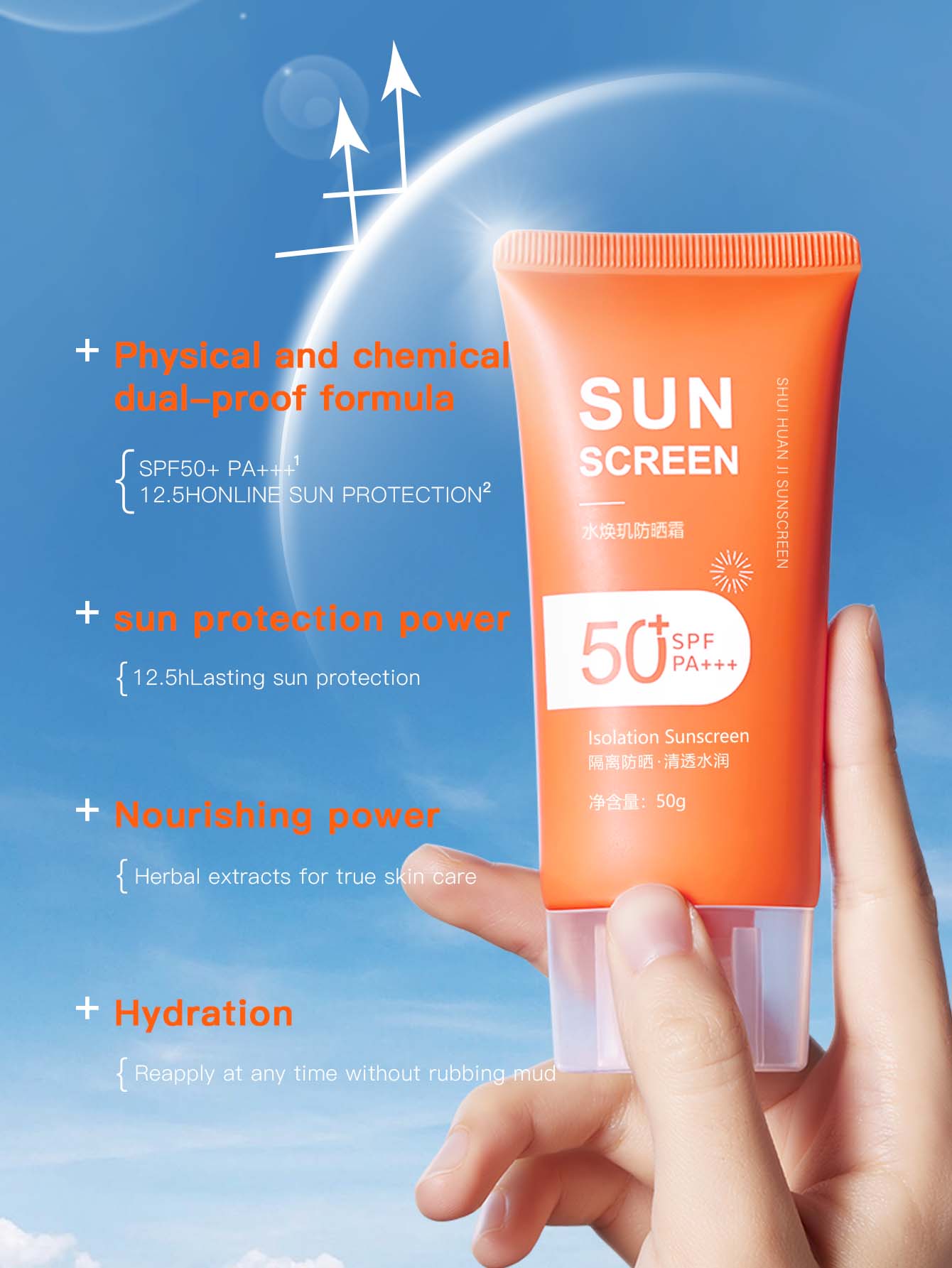 Oupei Sun Lotion Spf 50 50g