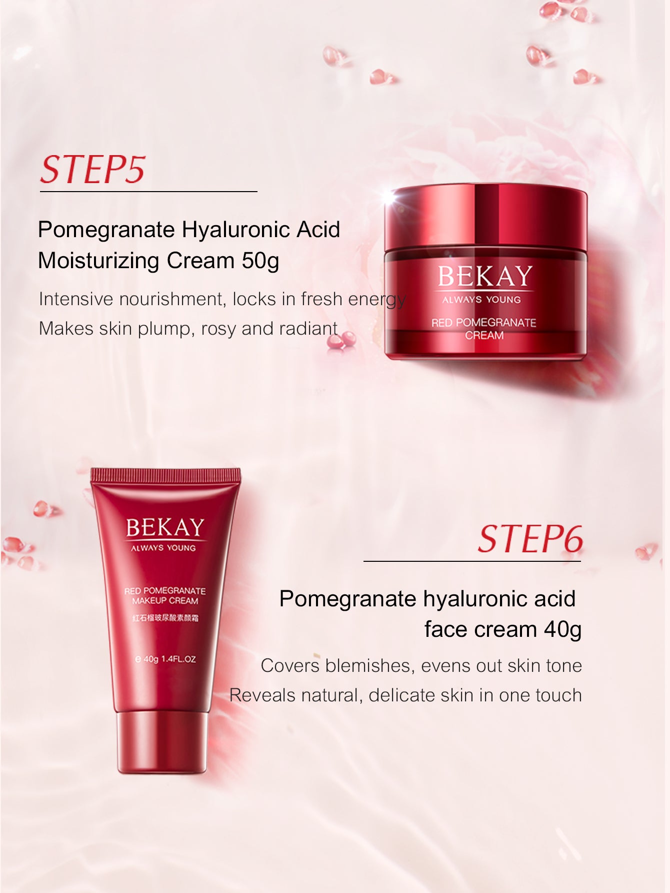 Pomegranate Hyaluronic Acid Renewal & Hydration 6-Piece Set