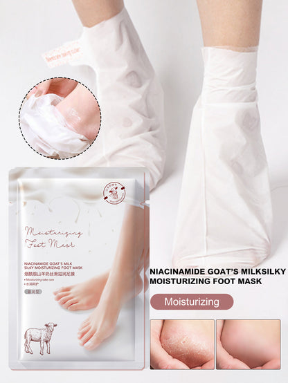 Niacinamide Goat's Milk Silky Moisturizing Foot Mask 30 pcs