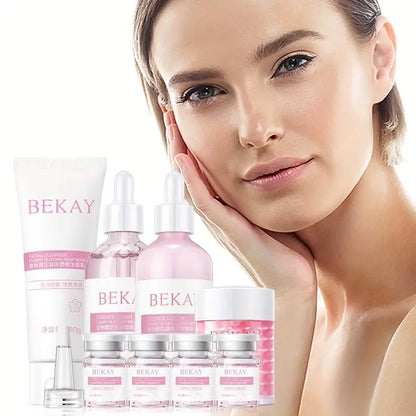 Cherry Blossom 8-Piece Luxury Skincare Gift Set - Oil Control, Hydration & Brightening, Hypoallergenic For All Skin Types